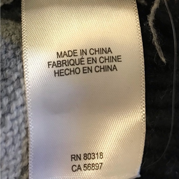 Lucky Brand Womens Striped Sweater Off White Black and Gray Size LG - Picture 6 of 8